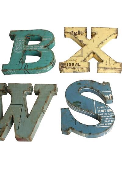Metallbuchstaben Vintage 3D, 31 cm