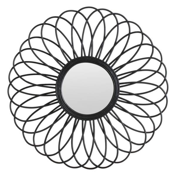 Wandspiegel Flower black